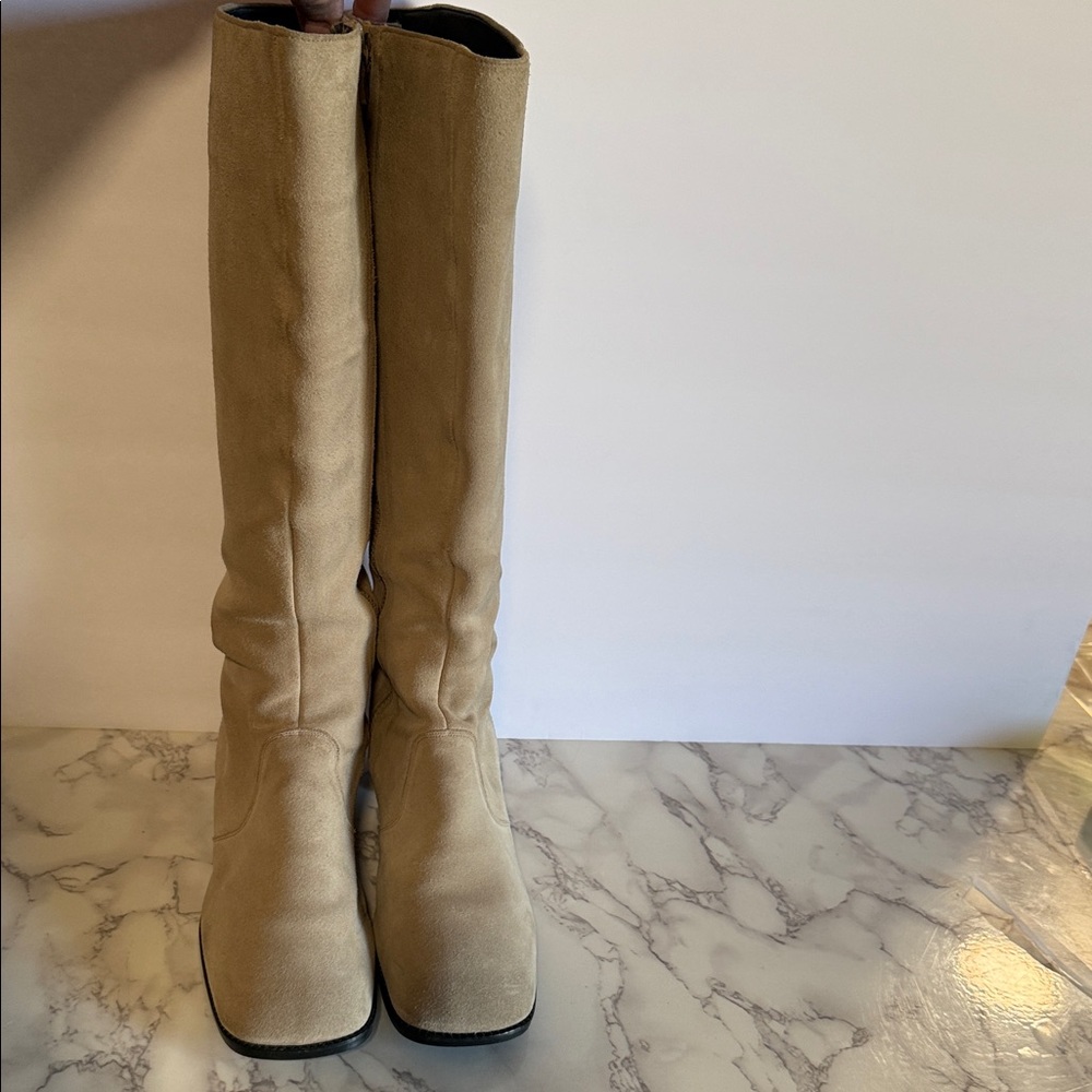 Bally leather Elegant Tan Knee-High Women's Boots